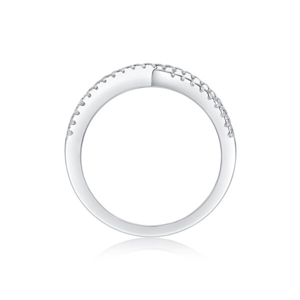 Double Band Diamond Ring Luxury Fashion Set Moissanite Silver Ring - Image 3