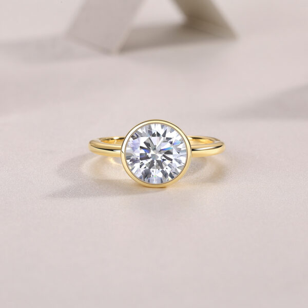 Time Bubble Large Diamond Ring Luxury Fashion Set Moissanite Silver Ring - Image 5