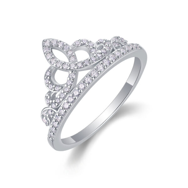Crown Diamond Ring Luxury And Stylish Moissanite Silver Ring - Image 6