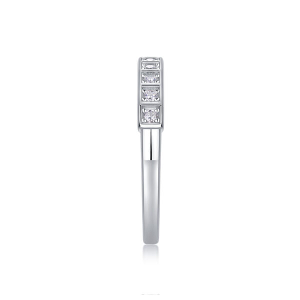 Diamond Ring Luxury Fashion Set Moissanite Silver Ring - Image 2