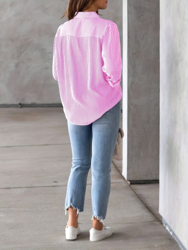 Classic Striped Casual, Business, Versatile Four Seasons Can Wear A Long-sleeved Shirt. - Image 6
