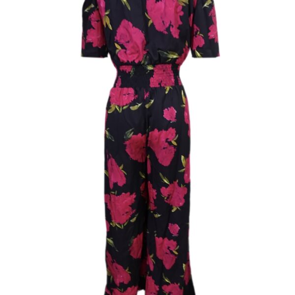 Ladies' One Shoulder Floral Print Waist Cinching Off Shoulder Sexy Fashion Jumpsuit - Image 2